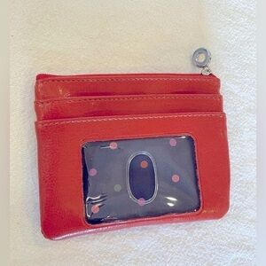 Free w purchase key chain id wallet coin purse organizing pouch polka dots